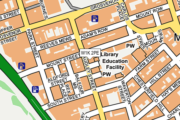 W1K 2PE map - OS OpenMap – Local (Ordnance Survey)