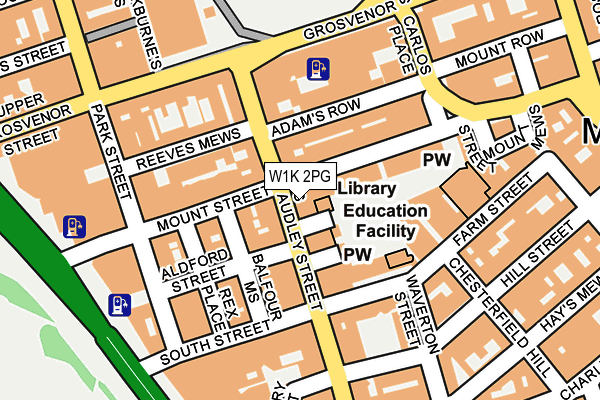 W1K 2PG map - OS OpenMap – Local (Ordnance Survey)