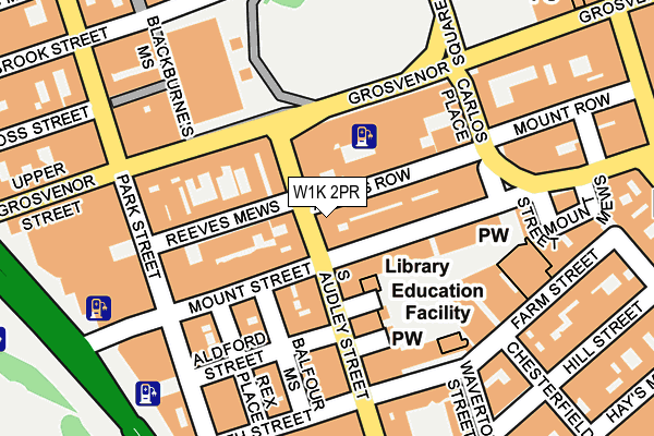 W1K 2PR map - OS OpenMap – Local (Ordnance Survey)