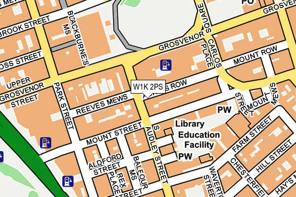 W1K 2PS map - OS OpenMap – Local (Ordnance Survey)