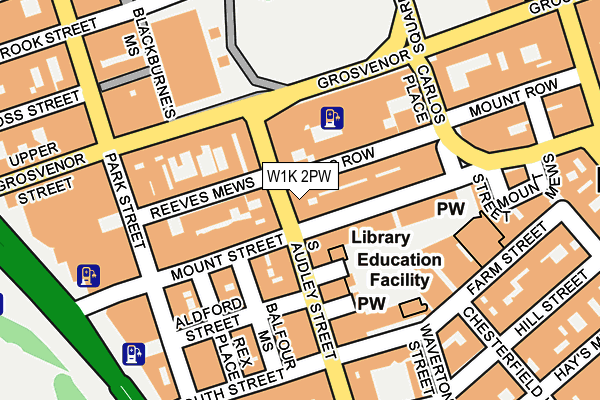 W1K 2PW map - OS OpenMap – Local (Ordnance Survey)