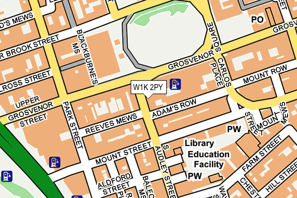 W1K 2PY map - OS OpenMap – Local (Ordnance Survey)