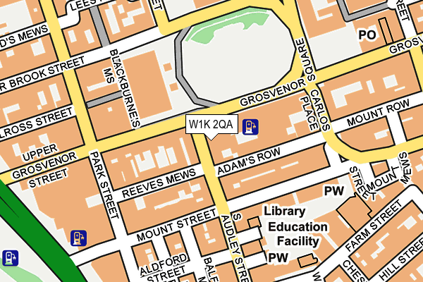 W1K 2QA map - OS OpenMap – Local (Ordnance Survey)