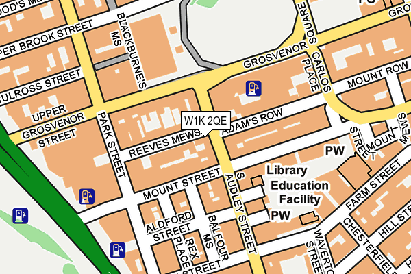 W1K 2QE map - OS OpenMap – Local (Ordnance Survey)