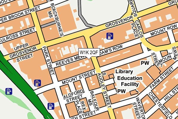 W1K 2QF map - OS OpenMap – Local (Ordnance Survey)