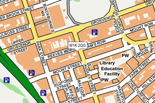 W1K 2QG map - OS OpenMap – Local (Ordnance Survey)