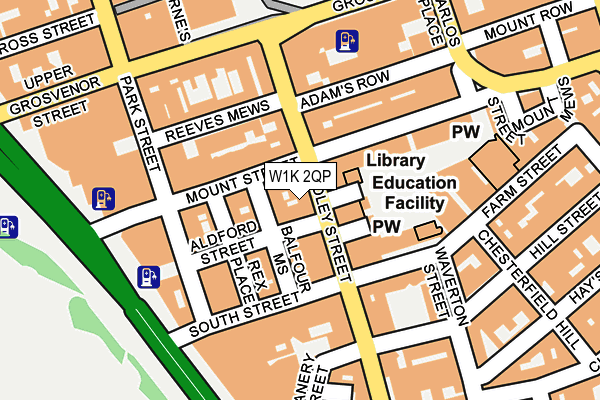 W1K 2QP map - OS OpenMap – Local (Ordnance Survey)