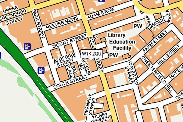 W1K 2QU map - OS OpenMap – Local (Ordnance Survey)