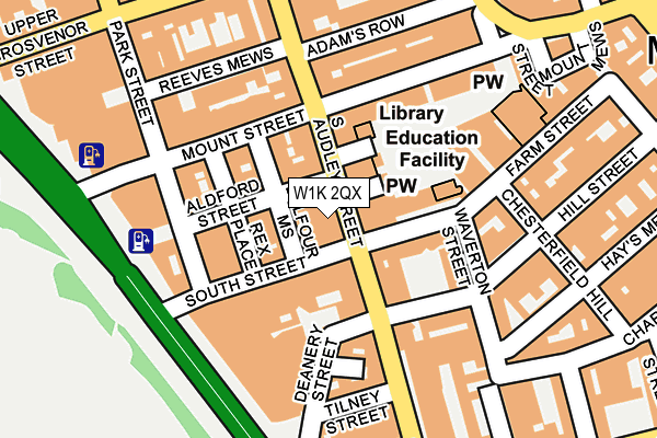 W1K 2QX map - OS OpenMap – Local (Ordnance Survey)