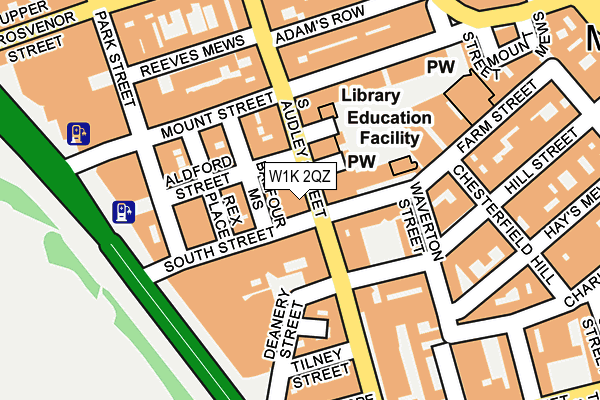 W1K 2QZ map - OS OpenMap – Local (Ordnance Survey)