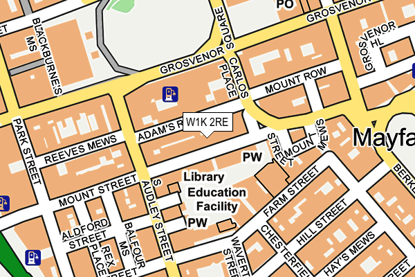 W1K 2RE map - OS OpenMap – Local (Ordnance Survey)