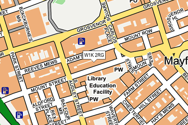 W1K 2RG map - OS OpenMap – Local (Ordnance Survey)