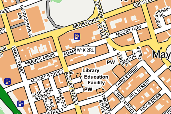 W1K 2RL map - OS OpenMap – Local (Ordnance Survey)