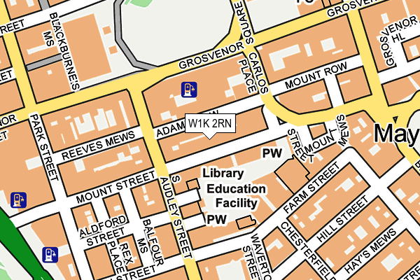 W1K 2RN map - OS OpenMap – Local (Ordnance Survey)