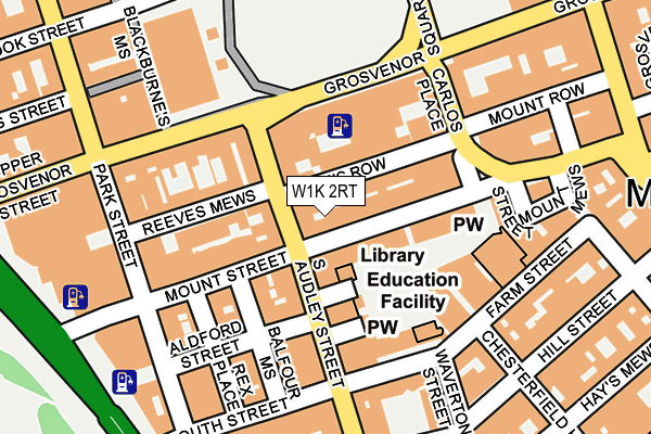 W1K 2RT map - OS OpenMap – Local (Ordnance Survey)