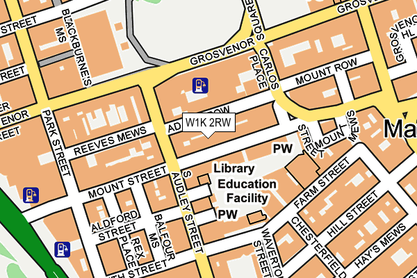 W1K 2RW map - OS OpenMap – Local (Ordnance Survey)