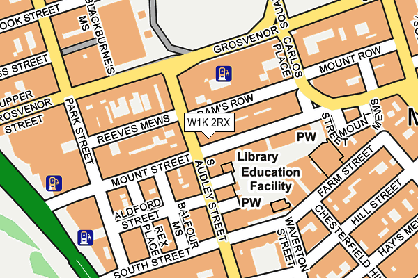 W1K 2RX map - OS OpenMap – Local (Ordnance Survey)