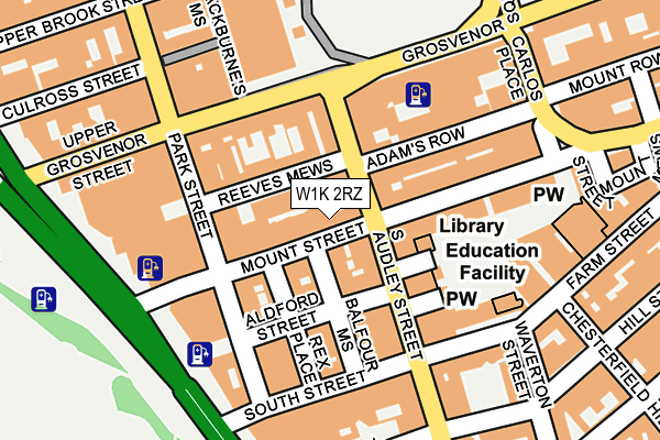 W1K 2RZ map - OS OpenMap – Local (Ordnance Survey)