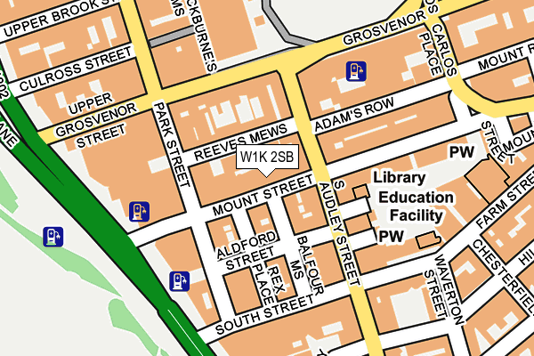 W1K 2SB map - OS OpenMap – Local (Ordnance Survey)