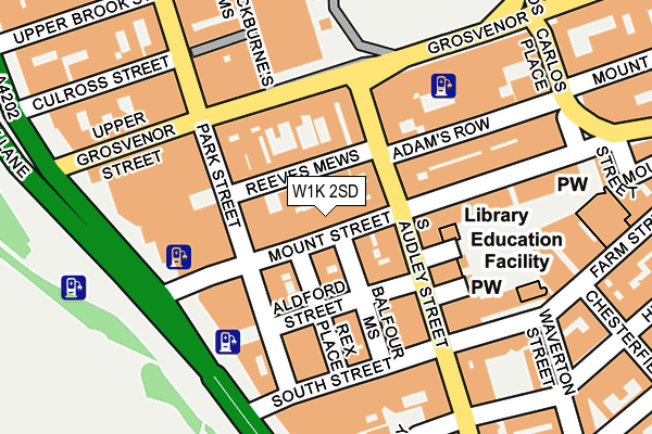 W1K 2SD map - OS OpenMap – Local (Ordnance Survey)