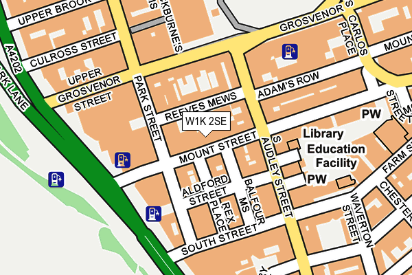 W1K 2SE map - OS OpenMap – Local (Ordnance Survey)