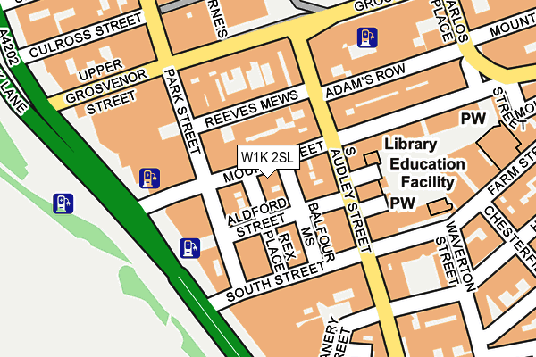 W1K 2SL map - OS OpenMap – Local (Ordnance Survey)