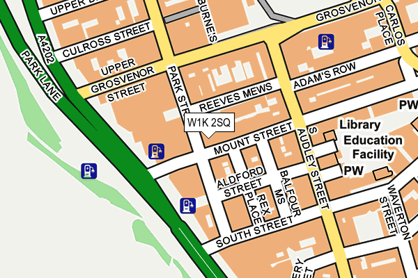 W1K 2SQ map - OS OpenMap – Local (Ordnance Survey)