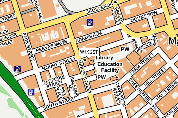 W1K 2ST map - OS OpenMap – Local (Ordnance Survey)