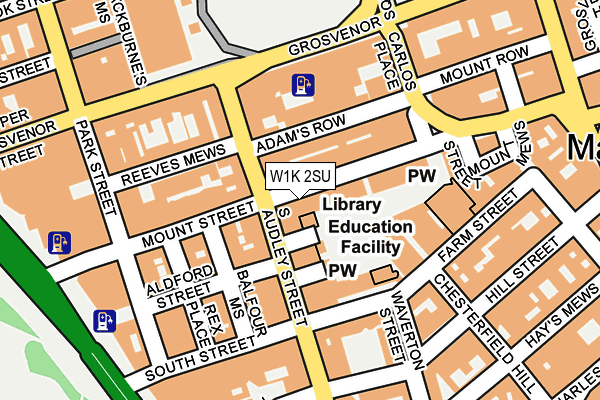W1K 2SU map - OS OpenMap – Local (Ordnance Survey)