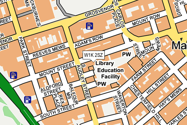 W1K 2SZ map - OS OpenMap – Local (Ordnance Survey)