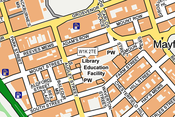 W1K 2TE map - OS OpenMap – Local (Ordnance Survey)