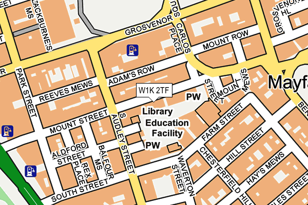 W1K 2TF map - OS OpenMap – Local (Ordnance Survey)