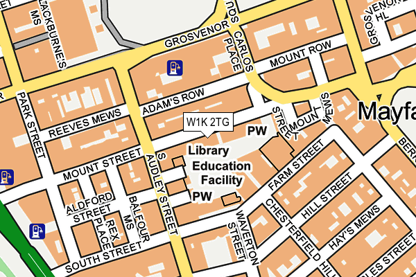 W1K 2TG map - OS OpenMap – Local (Ordnance Survey)