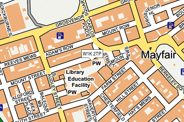 W1K 2TP map - OS OpenMap – Local (Ordnance Survey)