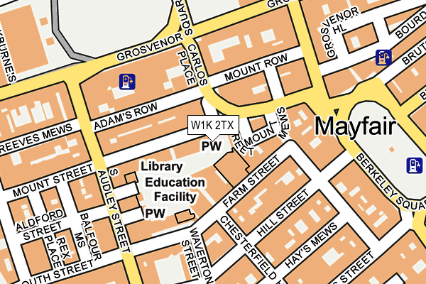 W1K 2TX map - OS OpenMap – Local (Ordnance Survey)