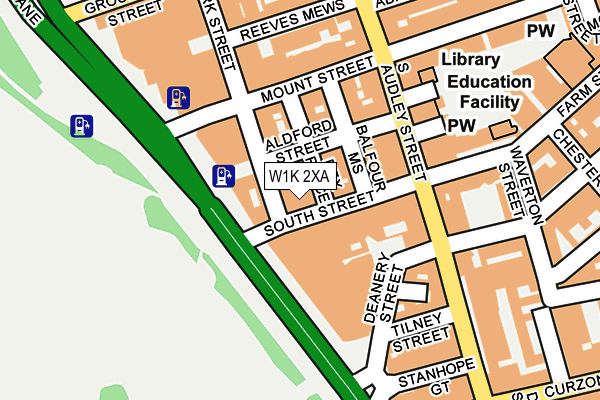 W1K 2XA map - OS OpenMap – Local (Ordnance Survey)