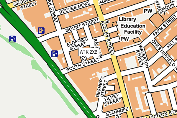 W1K 2XB map - OS OpenMap – Local (Ordnance Survey)