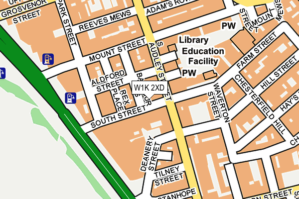 W1K 2XD map - OS OpenMap – Local (Ordnance Survey)