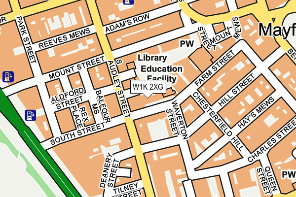 W1K 2XG map - OS OpenMap – Local (Ordnance Survey)