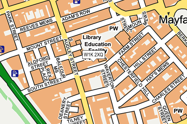 W1K 2XQ map - OS OpenMap – Local (Ordnance Survey)