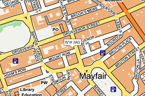 W1K 3AG map - OS OpenMap – Local (Ordnance Survey)