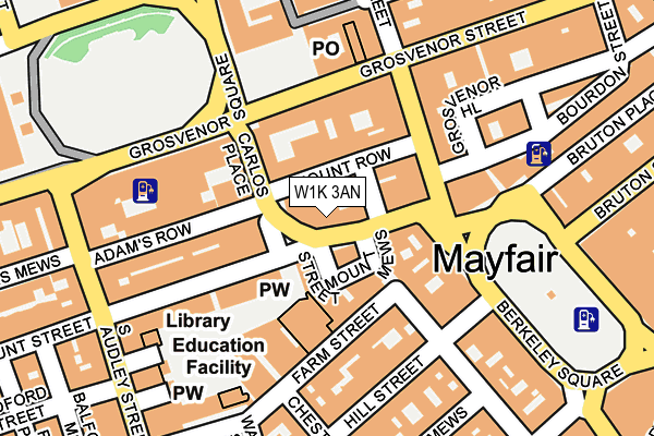 W1K 3AN map - OS OpenMap – Local (Ordnance Survey)