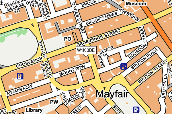 W1K 3DE map - OS OpenMap – Local (Ordnance Survey)