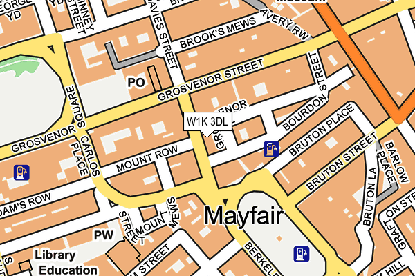 W1K 3DL map - OS OpenMap – Local (Ordnance Survey)