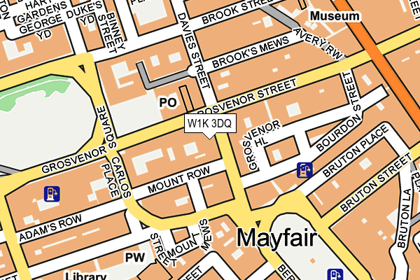 W1K 3DQ map - OS OpenMap – Local (Ordnance Survey)