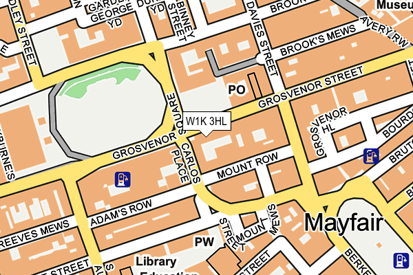 W1K 3HL map - OS OpenMap – Local (Ordnance Survey)