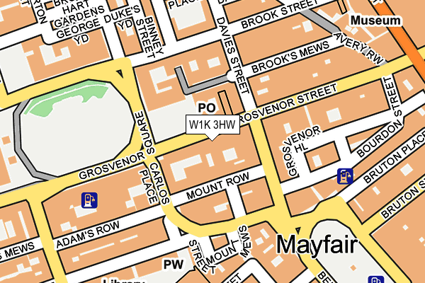 W1K 3HW map - OS OpenMap – Local (Ordnance Survey)