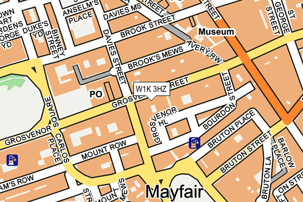 W1K 3HZ map - OS OpenMap – Local (Ordnance Survey)