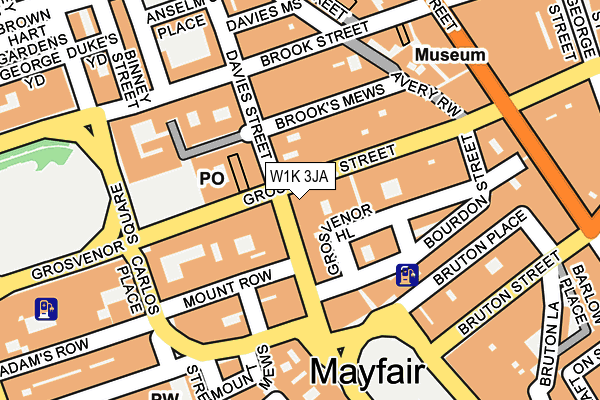 W1K 3JA map - OS OpenMap – Local (Ordnance Survey)
