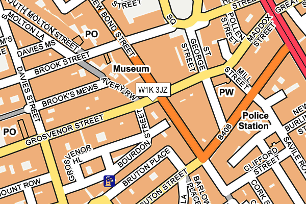 W1K 3JZ map - OS OpenMap – Local (Ordnance Survey)